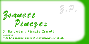 zsanett pinczes business card