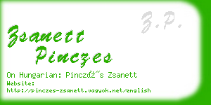 zsanett pinczes business card